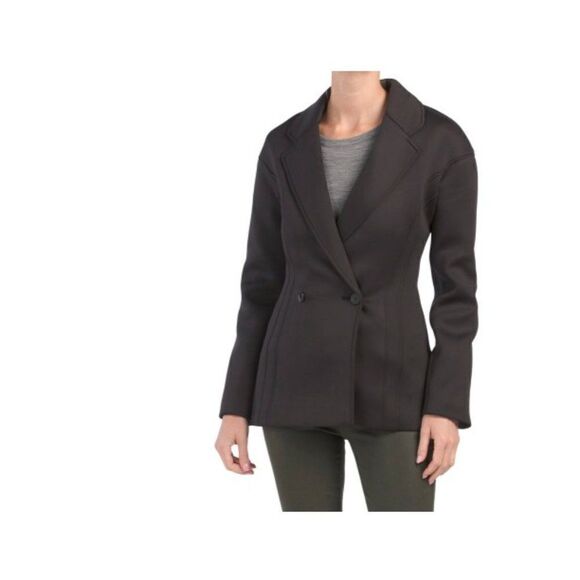 NEW ZARA NEOPRENE EFFECT BLAZER NWT - Picture 1 of 8